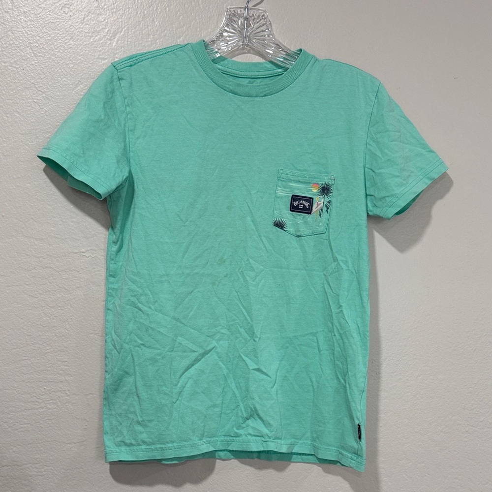 Billabong Kids Aqua Short Sleeve Tee beach surf California chest pocket size Sma